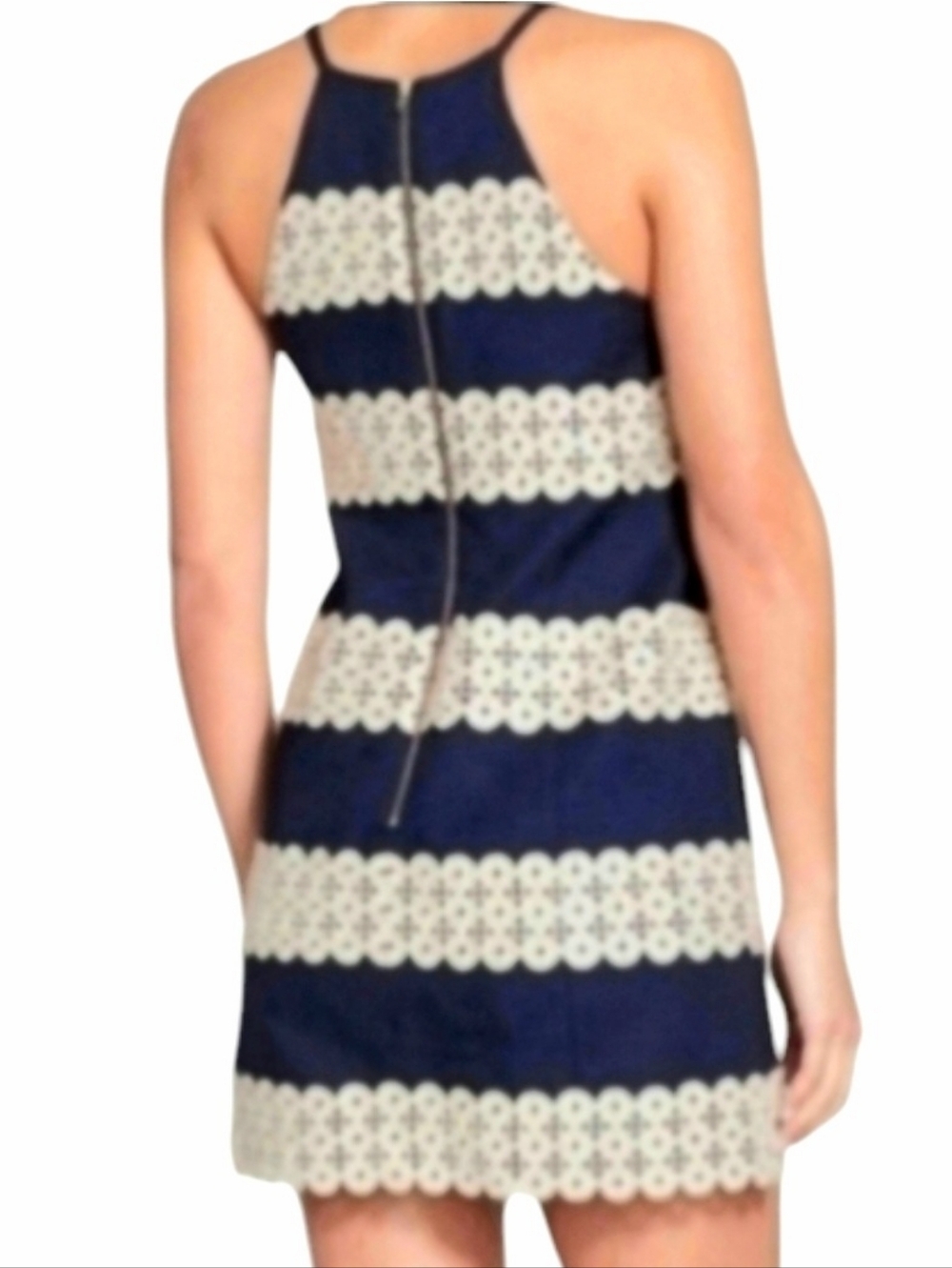 Lilly Pulitzer Annabelle Shift Dress in True Navy Stripe Size 2 - Picture 4 of 13